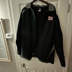 Team Apparel Black and Gray Windbreaker with NY Logo